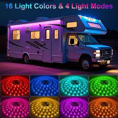 CCBASEBALL multicolor LED strip offers 16 color options for mood lighting.