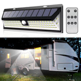 CCBASEBALL Solar RV Porch Light side view with wide 270° illumination for dark exterior areas.