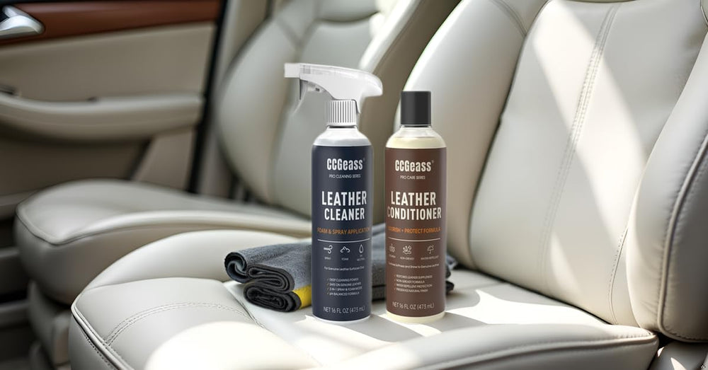 CCGeass Care-kit-furniture-cleaning shows versatile application on sofas.
