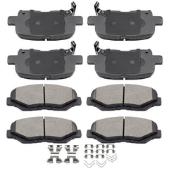 cciyu D914-D865 front brake pads close-up highlighting ceramic wear resistance and quiet operation