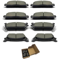 CCTECHMASS front brake pads view highlighting ceramic formula for quiet braking
