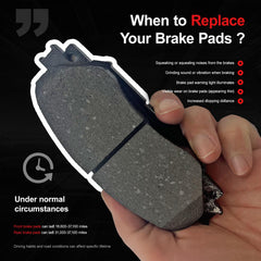 CCTECHMASS high-temperature ceramic pads, side view, stable braking.