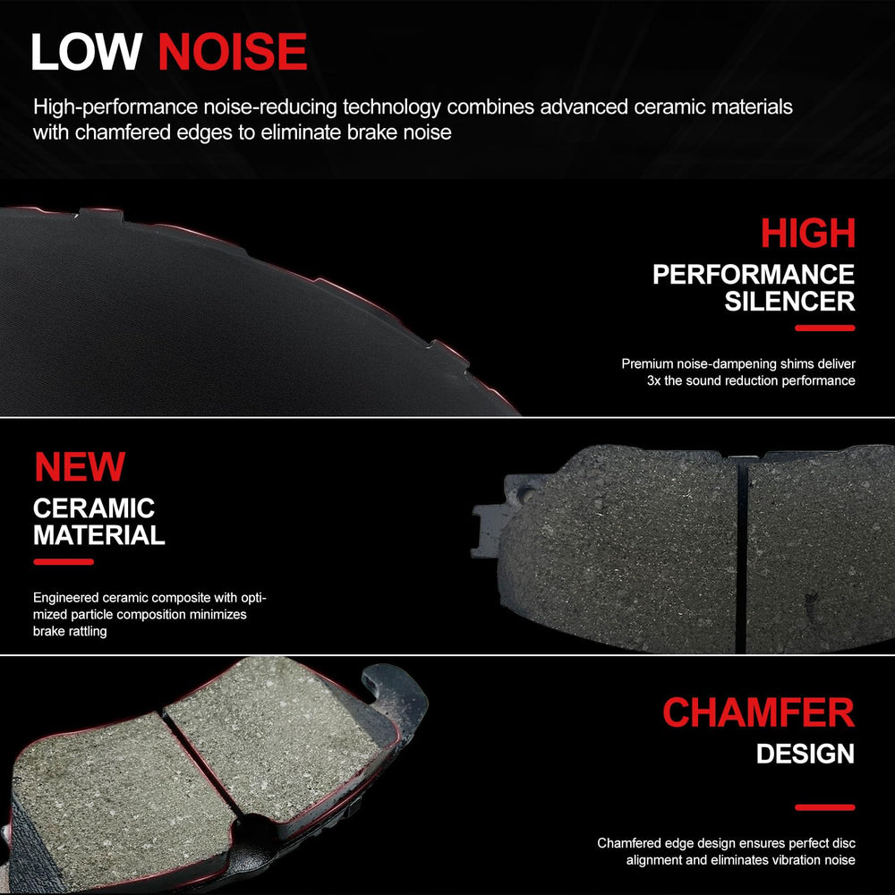 CCTECHMASS quiet-braking pads, rear view, smoother stops.