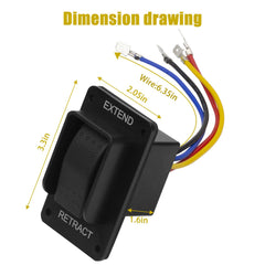 CCTP RV stabilizer switch side view showing compact design for easy installation.