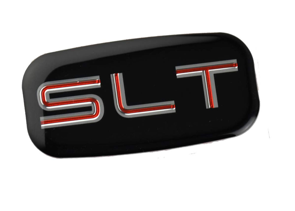 CDD 2X SLT cab emblems side view shows bold chrome red accents