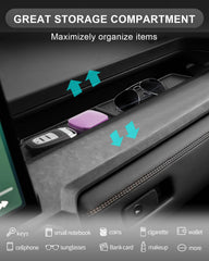 CDEFG seamless-fit storage box blends with interior while reducing clutter.