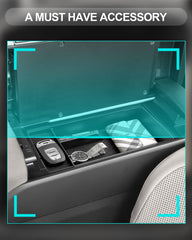 CDEFG Crown center console organizer tray installation shows tool-free setup