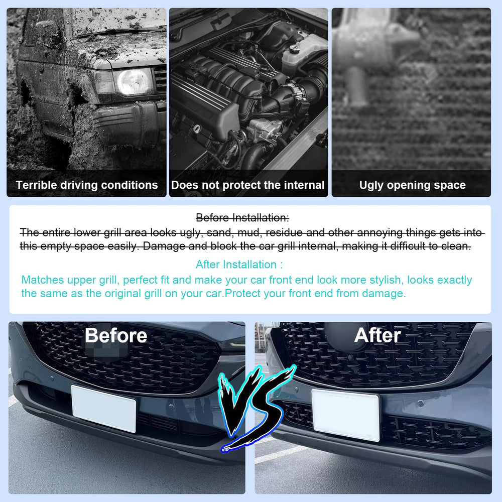 CDEFG CX-5 front grill insert right offers easy DIY upgrade.