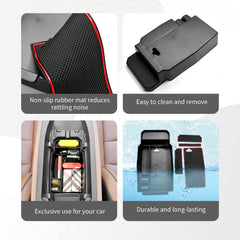 CDEFG CX-50 tray showcasing extra storage space inside console