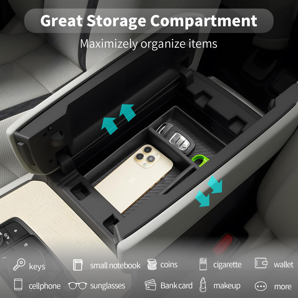 CDEFG Inner storage compartments maximize space without sacrificing accessibility