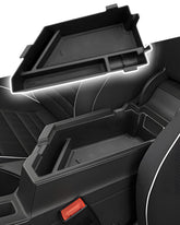 CDEFG Jetta center console organizer tray shows perfect fit and organized compartments.