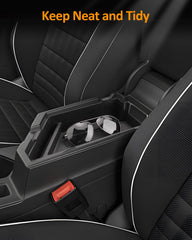 CDEFG Jetta center console tray supports tidy daily drives with organized essentials.