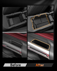 CDEFG Mustang door pocket storage keeps essentials within easy reach.