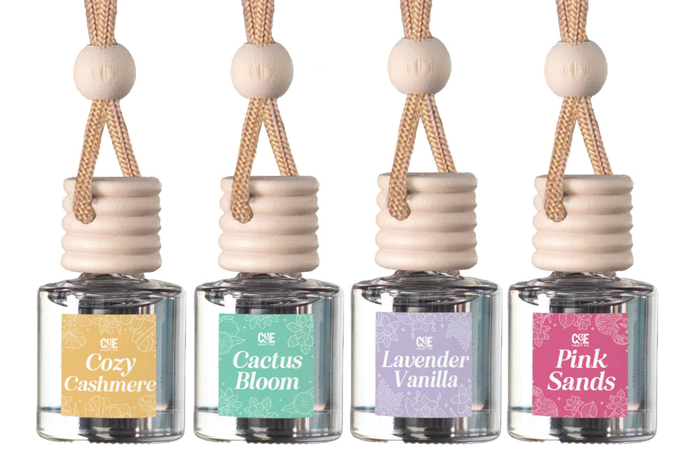 CE Craft hanging car air freshener bottle in cabin provides lasting floral aroma