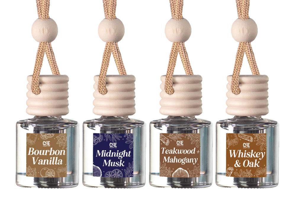 CE CRAFT hanging car air freshener with fragrance-oil-diffuser for a fresh ride.