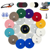 Ceeintee 4-inch diamond polishing pads kit for versatile stone polishing.