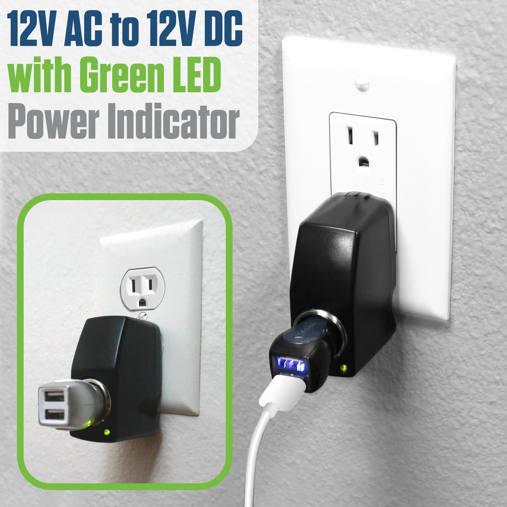 Cellet car cigarette lighter socket adapter in use