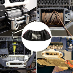 CEMGYIUK winch cover fits 22x8.3x7.7 inches winches securely.