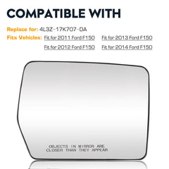 Cenfeild fitment guide for 2011-2014 Ford F-150 passenger mirror.