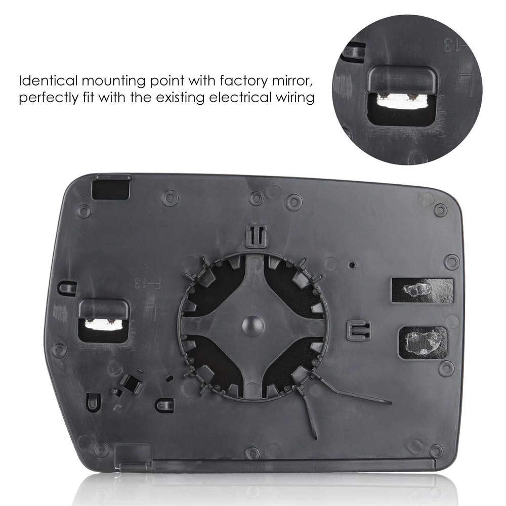 Cenfeild heated mirror glass speeds defogging for clearer side views.