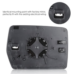Cenfeild heated mirror glass speeds defogging for clearer side views.