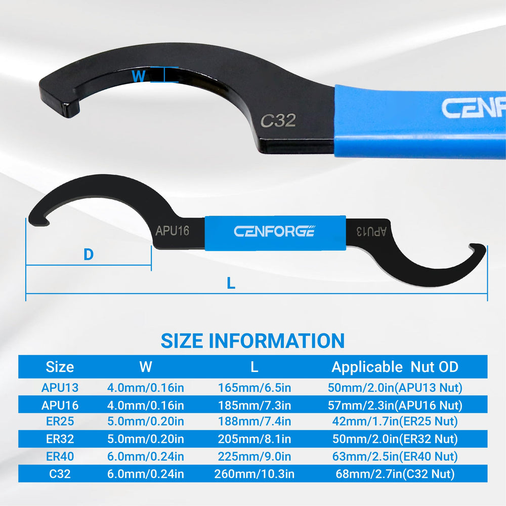 CENFORGE rubber grip handle enhances comfort and leverage during coilover adjustments