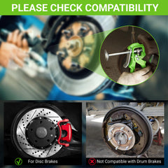 CENFORGE Speedy tool in action for dual-piston compression, reducing wheel rework time.
