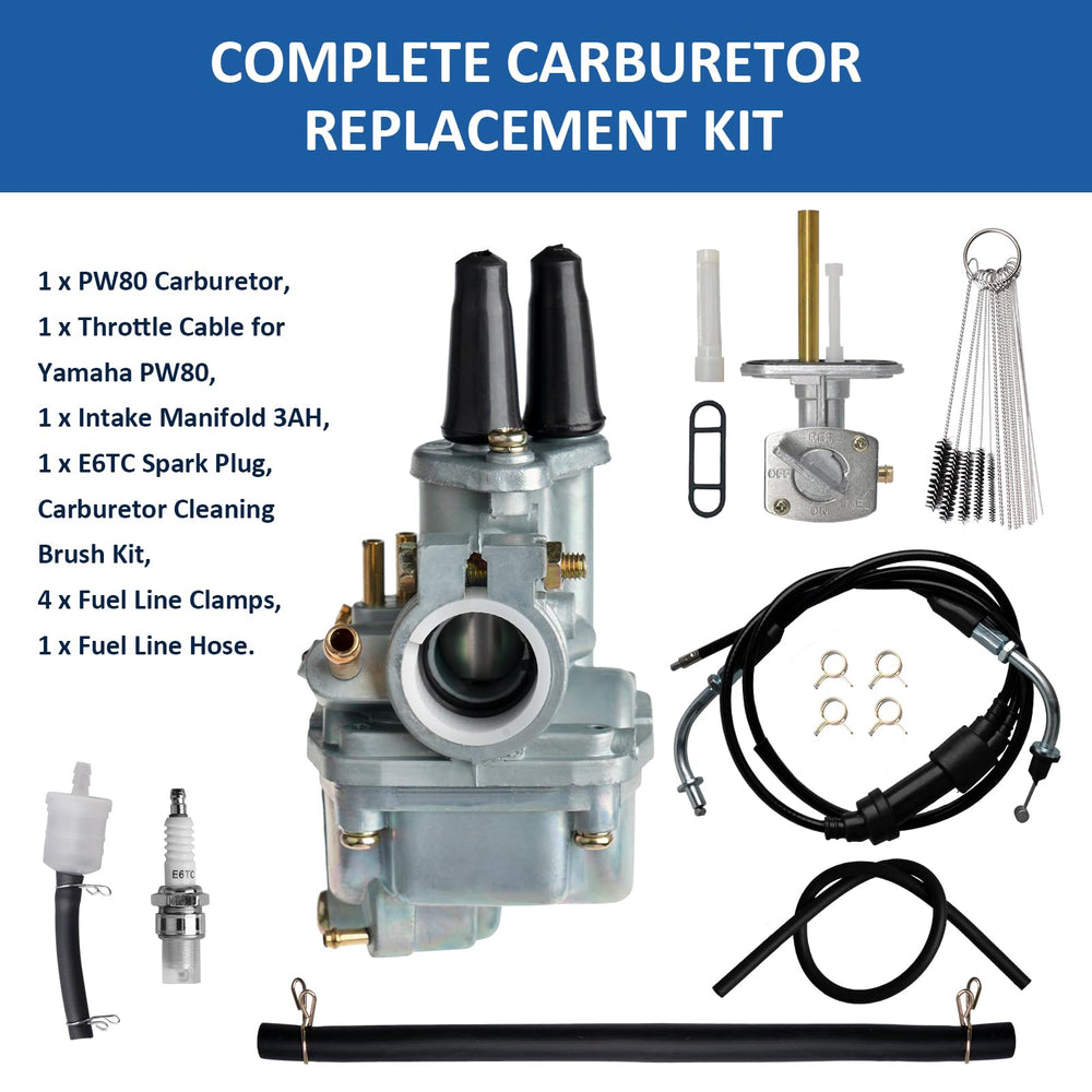 Centuryestar PW80 carburetor close-up showing durable construction