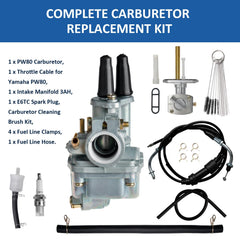 Centuryestar PW80 carburetor close-up showing durable construction