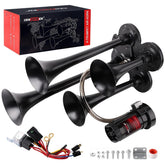 Cenzhiwen train horn kit with four trumpets for powerful truck signaling