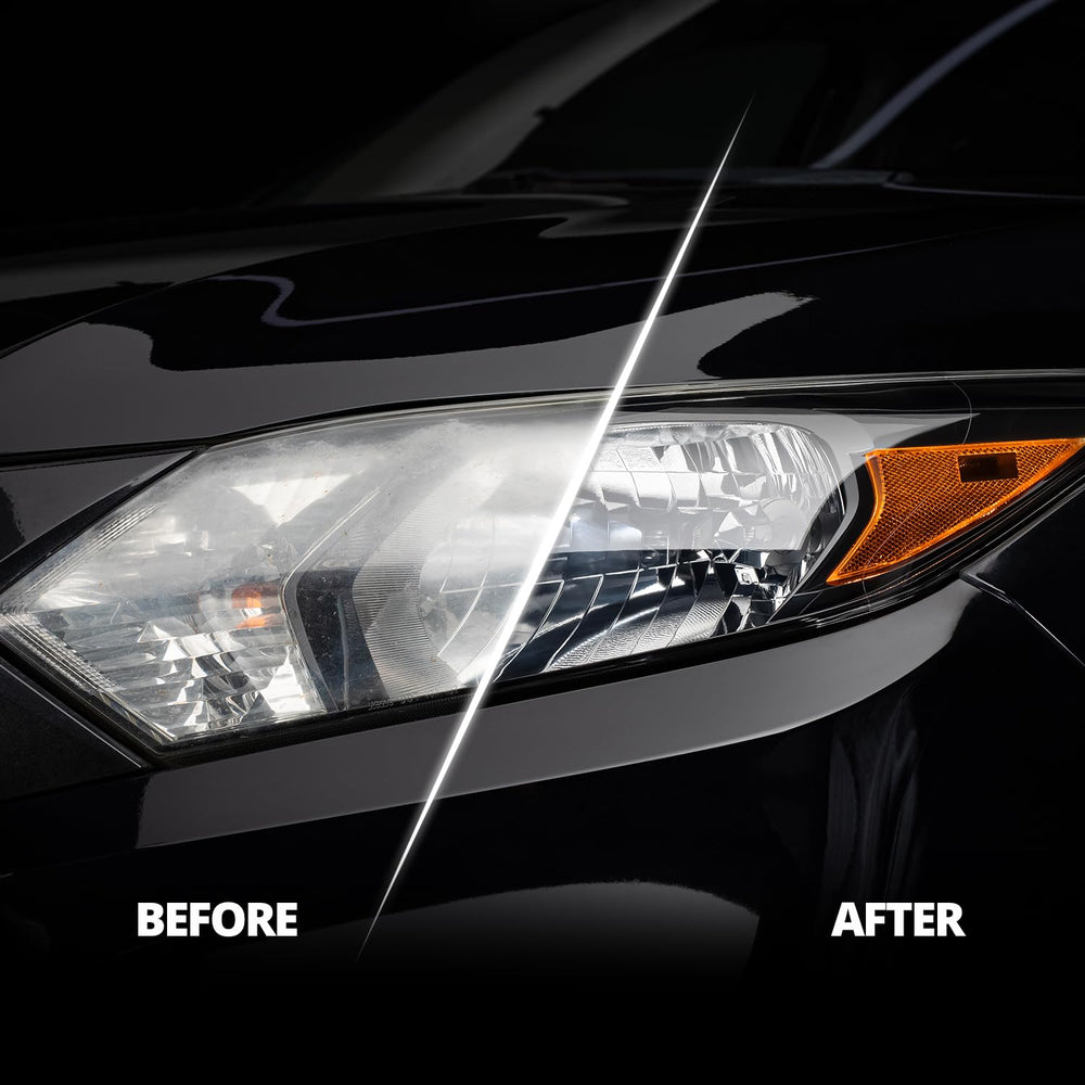 CERAKOTE headlight restoration in progress illustrating the three-step process