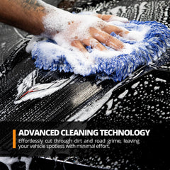 Rinse action with CERAKOTE High Foam Vehicle Shampoo leaving shine
