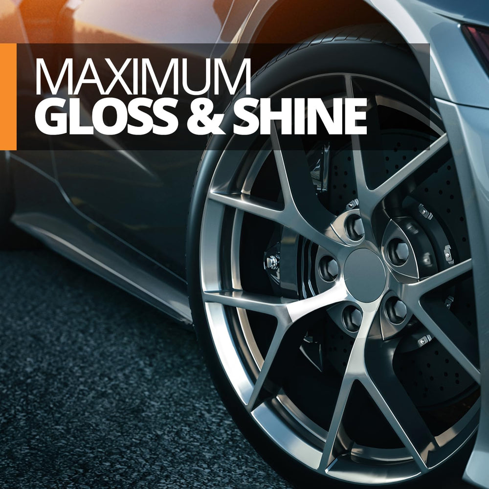 CERAKOTE Rapid Wheel Sealant yields a deep, glossy wheel finish.