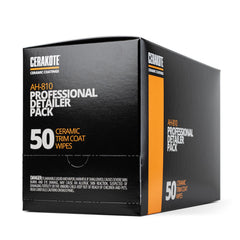 CERAKOTE Trim Coat Pro Pack 50 wipes packaging highlights long-lasting durability.