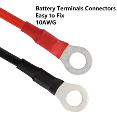 CERRXIAN black 10 AWG battery cable for negative terminal and secure grounding