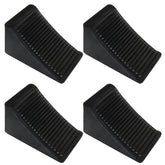 CertBuy 4-pack rubber wheel chocks in black secures trailers and vehicles.
