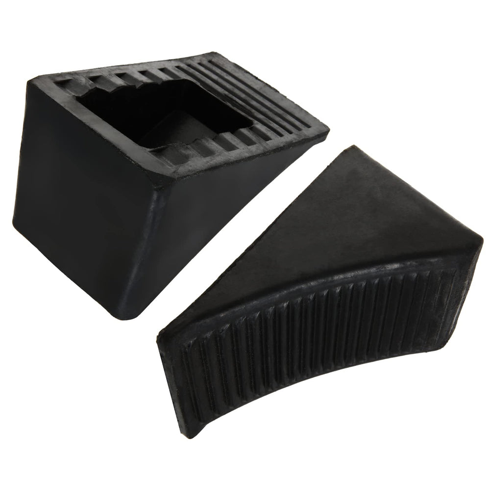 CertBuy triangular wheel chocks improve stability when parked.