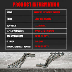 Certified Automotive Experts headers installed and ready for use