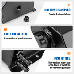Cesilili 1L overflow tank bottom drain valve enables easy cleaning