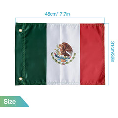 cezelux Mexico flag 12x18 ready for Can-Am Polaris setup in off-road style.