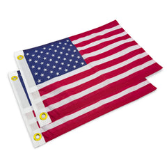 cezelux two-pack flag set 12x18 patriotic display ready