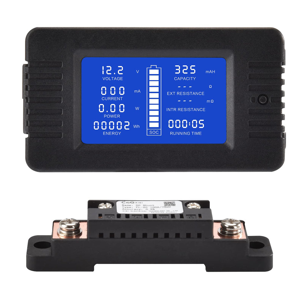 CGELE DC Multifunction Monitor LCD display showing voltage and current readings