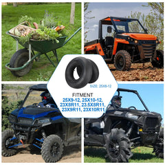 CHANGCHENG compatible 25x9-12 inner tube for versatile tires.