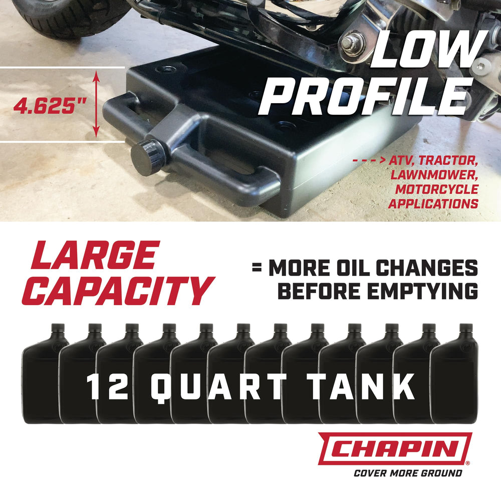 Chapin 78005 oil drain pan 12-quart capacity ready for a drain