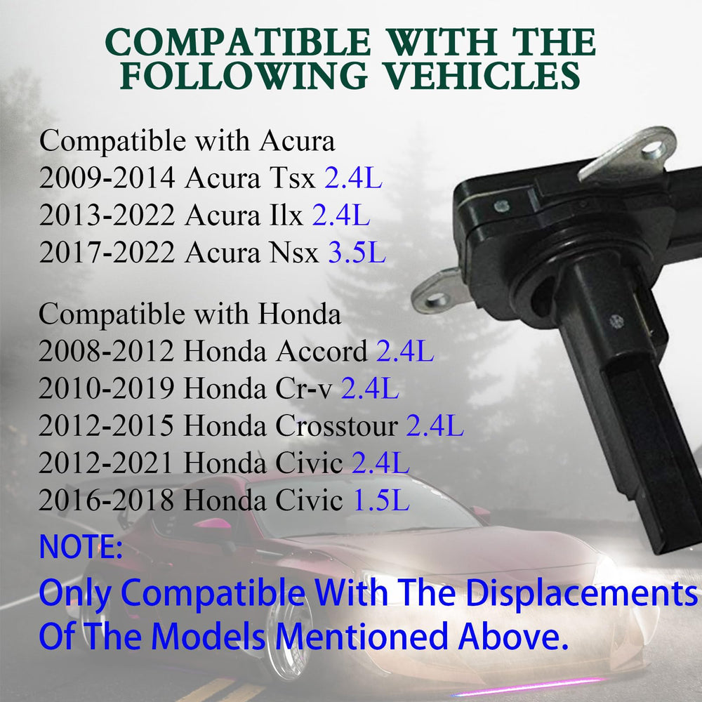 ChawYI MAF sensor for Honda CR-V 2.4L engine bay view showing compact design.