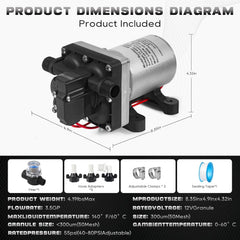 Chddorn 12V RV water pump during operation emphasizes quiet performance.