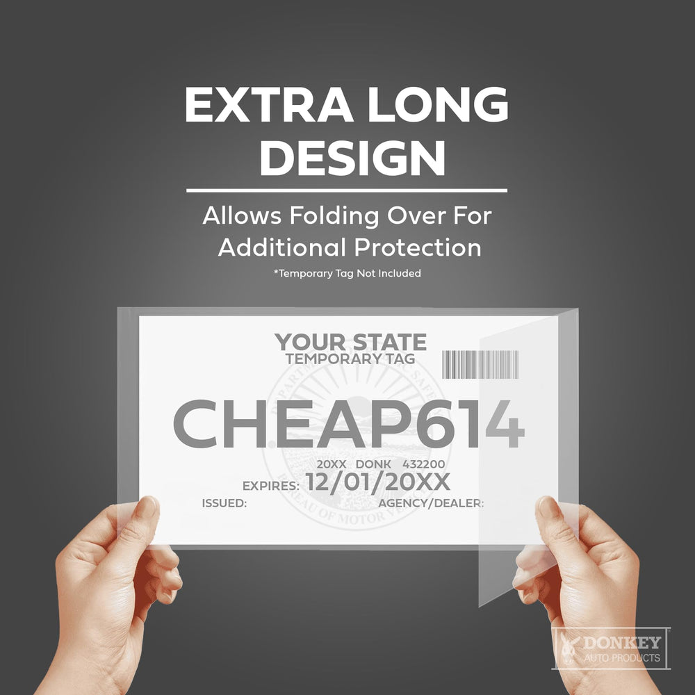 Cheap Ass Dealer Supplies license plate bag measures 6-3/8 by 15 inches.