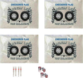 Checkered Flag balance beads bottle for easy inside-tire balancing and longer tire life.