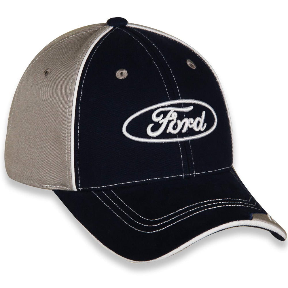 Checkered Flag Sports CFS Ford Racing Hat white oval logo embroidery adds authentic racing appeal.