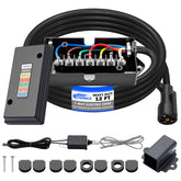 CheeMuii 12 ft 7-way trailer cord with copper conductors for reliable lighting.